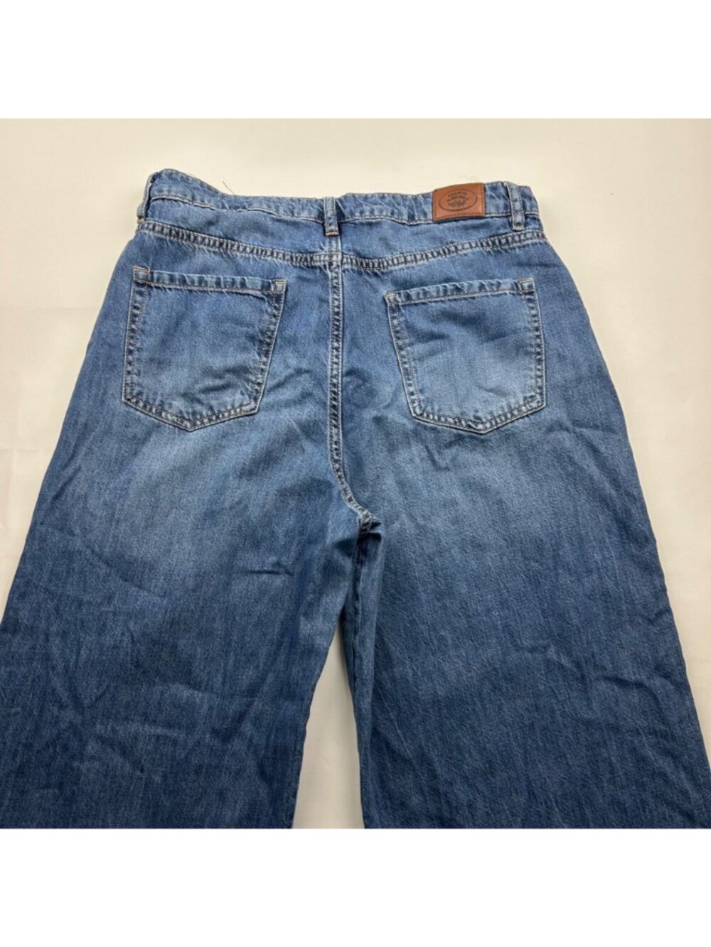 Laura Ashley Blue Drape Denim Wide Leg Pants 10 / 30 - Picture 6 of 6